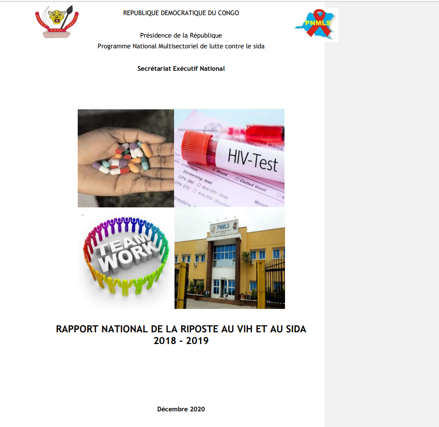 RAPPORT NATIONAL DE LA RIPOSTE AU VIH ET AU SIDA 2018 - 2019